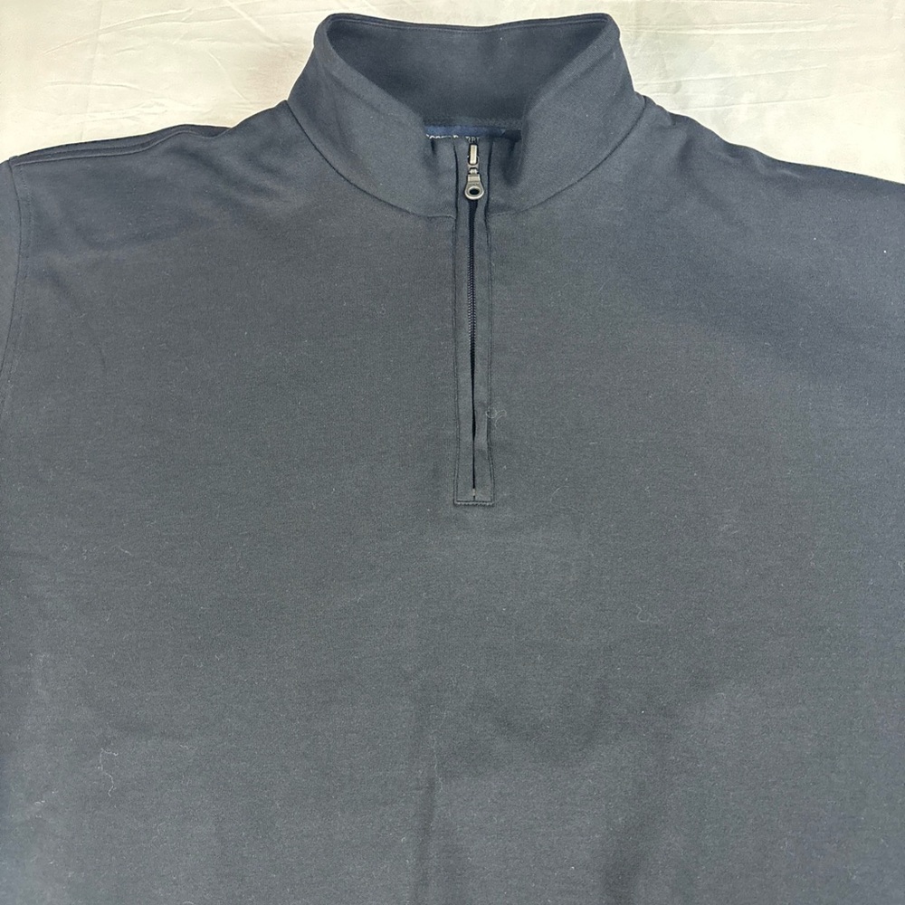 Men's Scott Barber Classic Black 1/4 Zip-Up Pullover Sweater XXL
